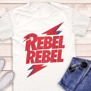 Rebel Rebel David Bowie T-shirt, David Bowie Shirts, Rock T-shirts, Rock Music T-shirts, Music Shirt, Punk Rock Shirt, Rock n Roll Shirt