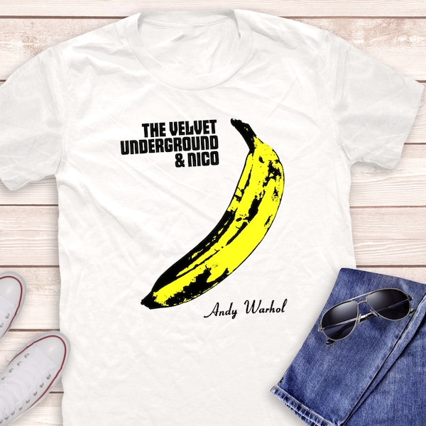 Le T-shirt Velvet Underground Banana, Chemises Andy Warhol, Chemises Andy Warhol Banana, Cadeau pour elle, Cadeau pour lui, Andy Warhol Print