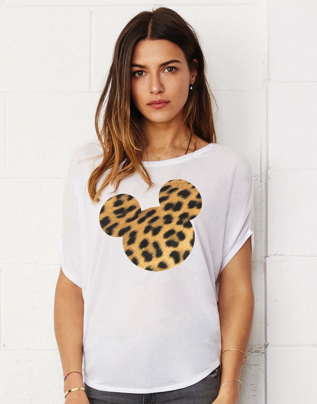 mickey mouse leopard shirt