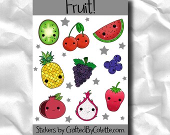 Kawaii Fruit Stickers