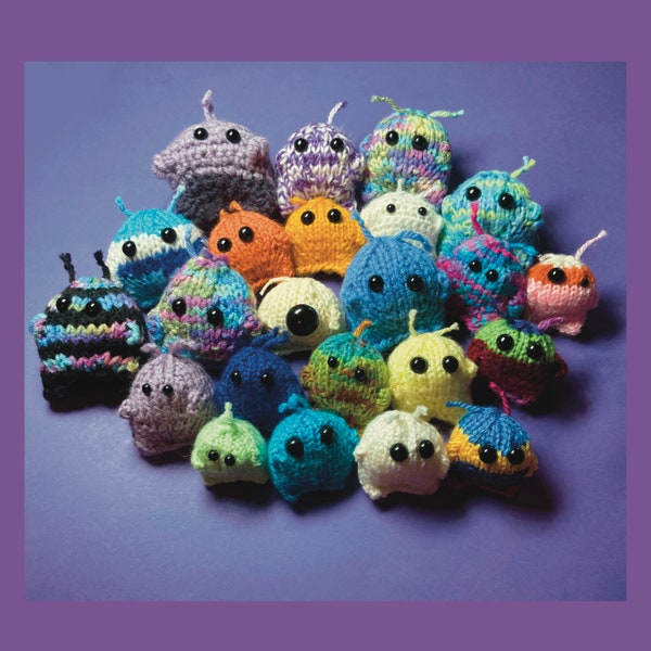 Mini Alien Plush Premade Cute Soft Toy Adorable Knitting Crochet Cute Customisable Handmade Gift Kawaii Amigurumi Monster Collectible Fun