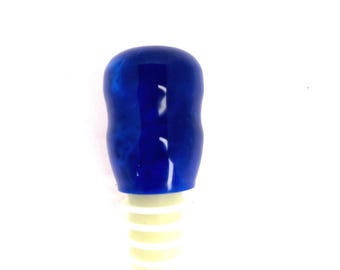 Pretty Blue Wine Stopper with Silicone Cork