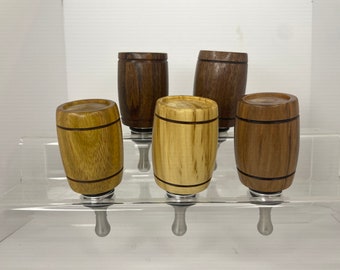 Wooden Bottle Stopper - Whiskey Barrel