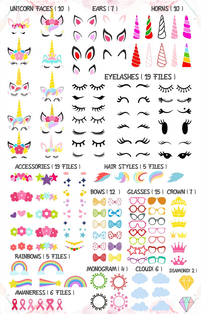 Download Big Unicorn Bundle Svg Big Bundle Svg Unicorn Party Svg Unicorn Kit Svg Unicorn Clipart Unicorn Svg File Unicorn Cricut Paper Party Kids Craft Supplies Tools