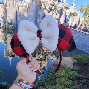 Buffalo Plaid and Sherpa Ears