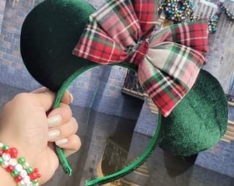 Green Velvet Christmas Ears