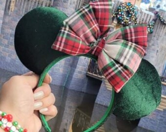 Green Velvet Christmas Ears