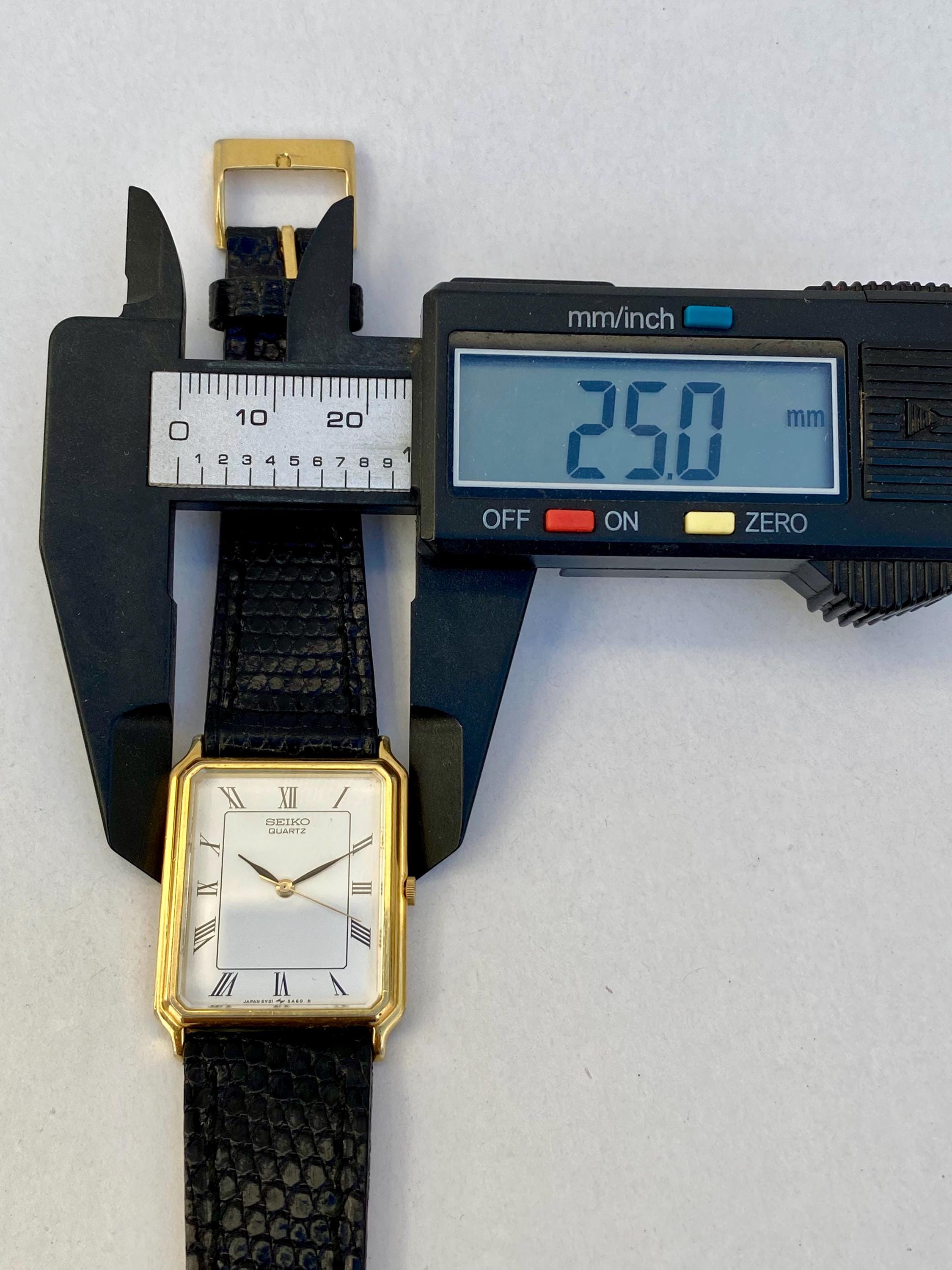 Vintage Seiko 5Y31-5A30 Quartz Tank Rectangular White Roman Dial