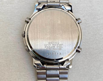 ヴィンテージ セイコー クロノグラフ クォーツ 7T32-6A5A メンズ腕時計