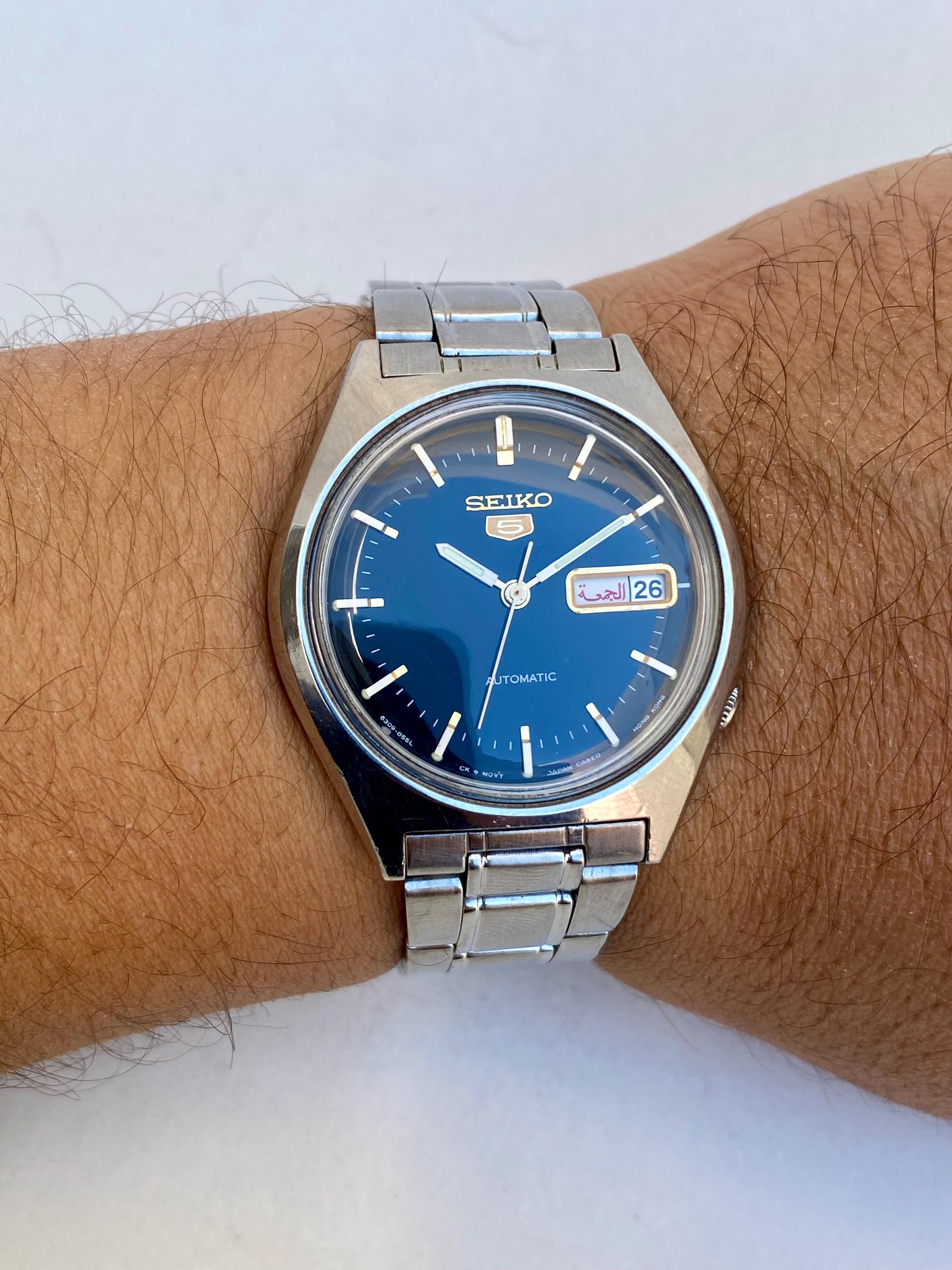 Vintage SEIKO 5 Automatic 6309-8670 Wrist Watch Mens 17 Jewels