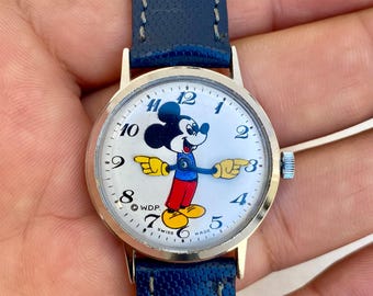 ディズニー ミッキー マウス ツートン レディース ウォッチ (ブラウン