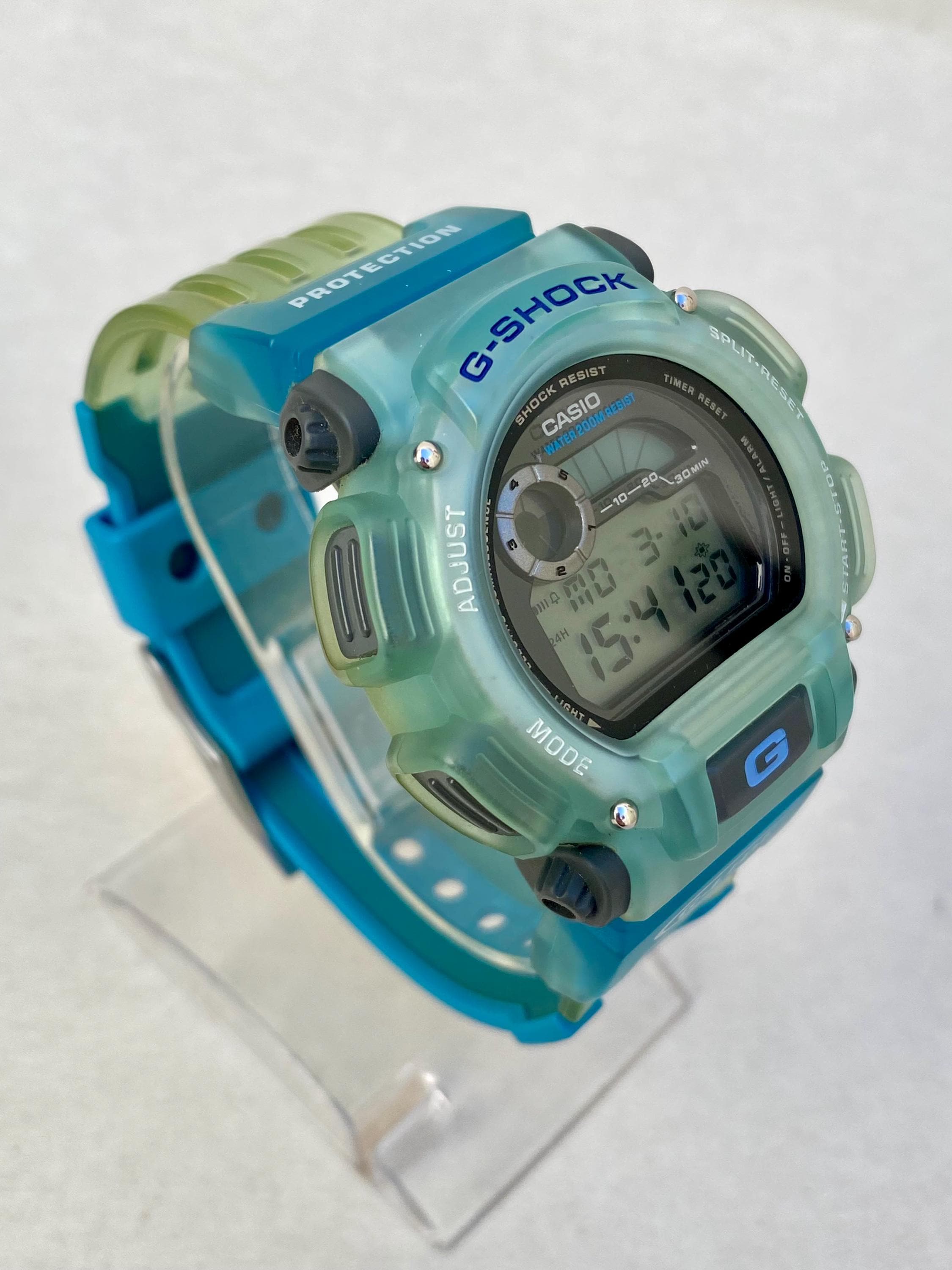 G-SHOCK DW-9000 G-LIDE ブルー CASIO Vintage Casio G-shock G-lide Alarm Chronograph Digital Men's