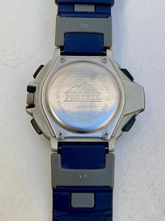 Vintage Casio Pro Trek PRT-70 Twin Sensor Quartz Watch Men's