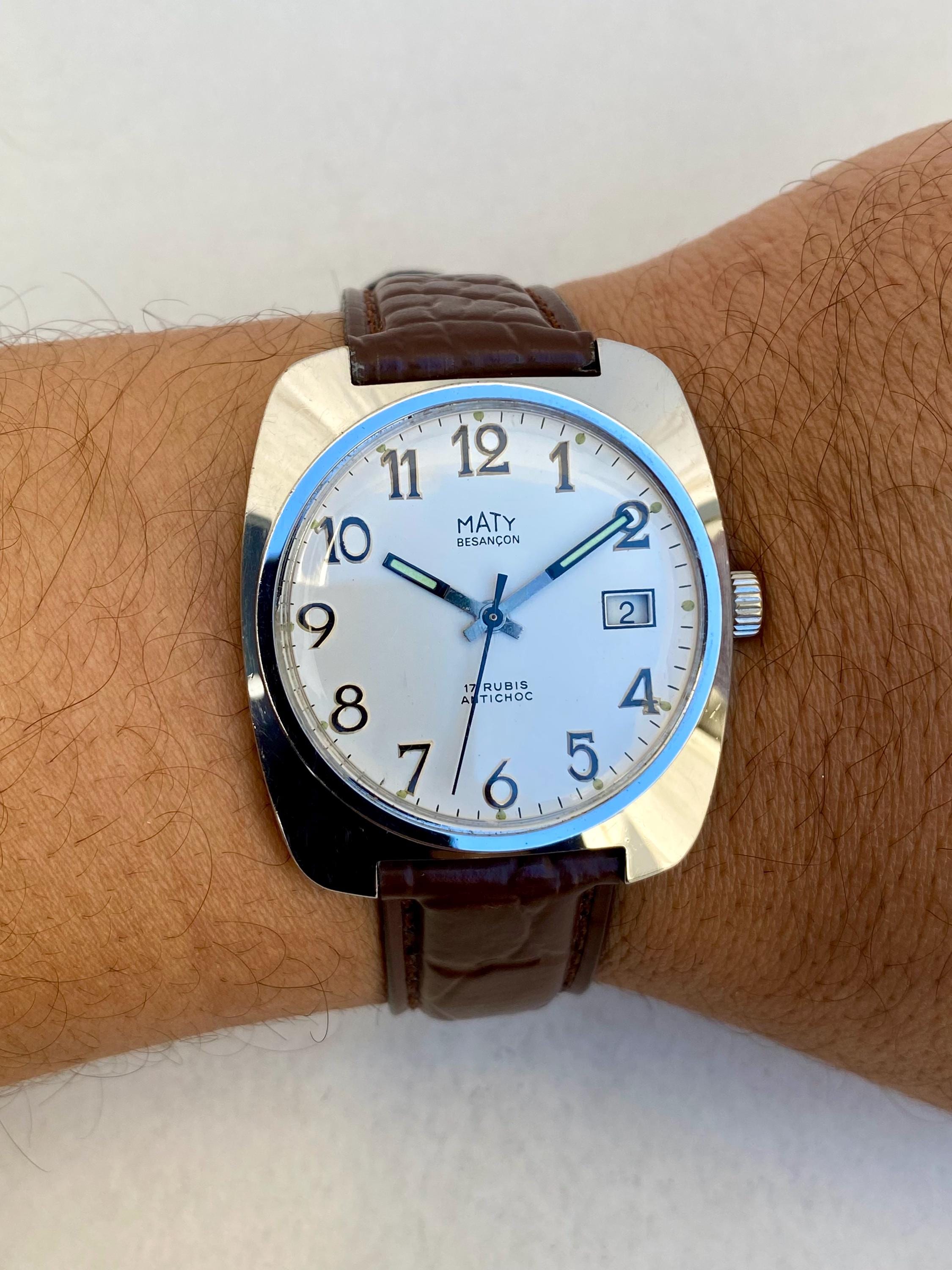 ヴィンテージ MATY ブザンソン ウォッチ メンズ 17 ルビス メカニカル