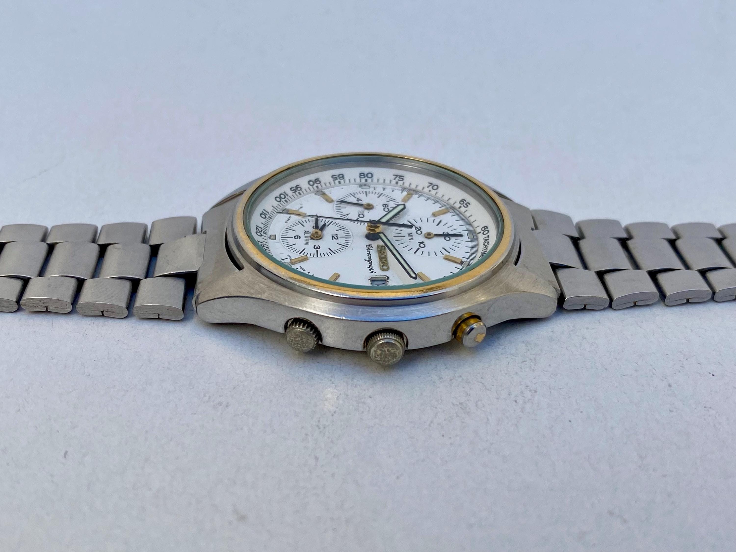 Vintage Seiko Chronograph Quartz 7T32-7C60 Watch Mens - Etsy
