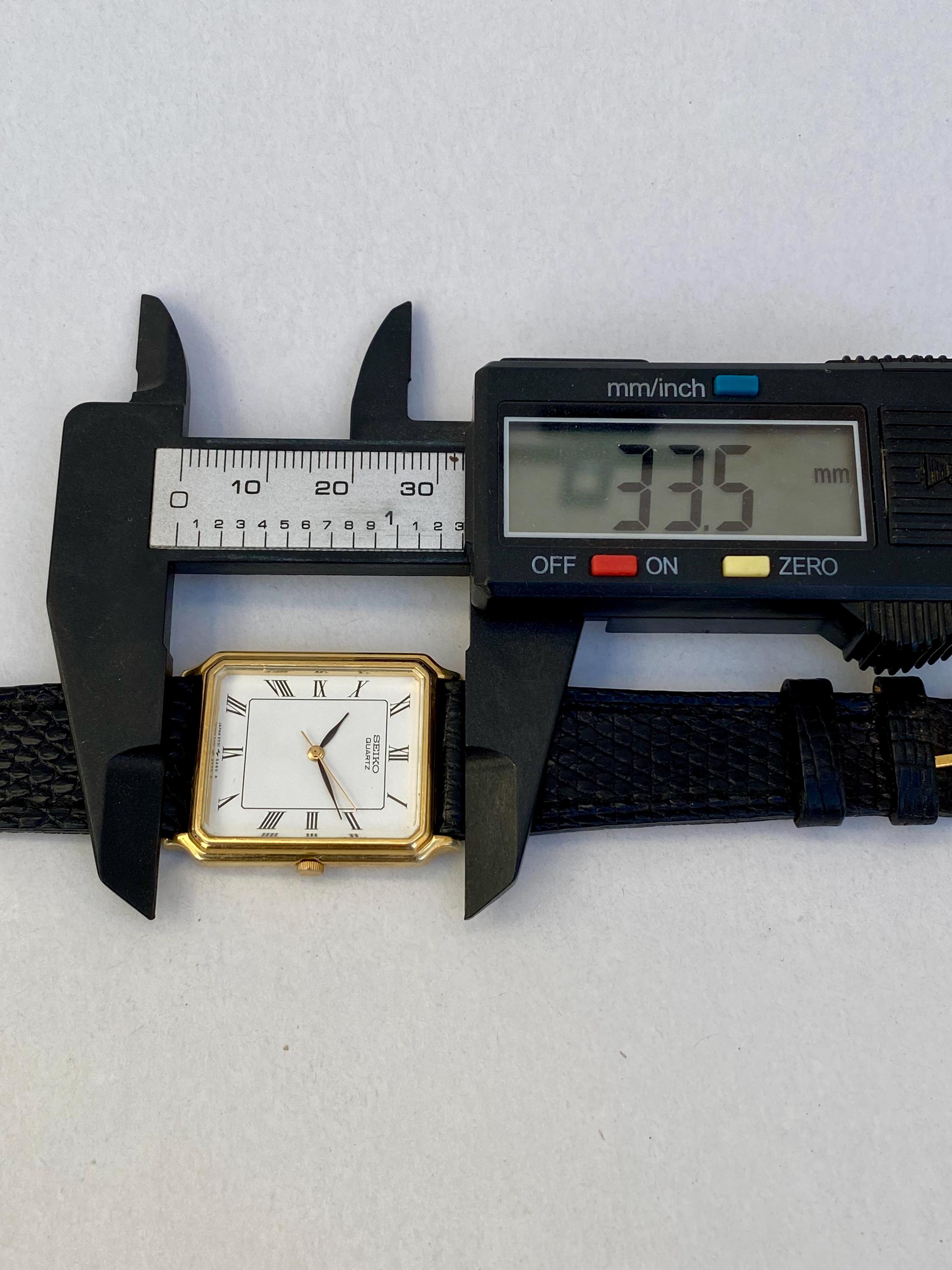 Vintage Seiko 5Y31-5A30 Quartz Tank Rectangular White Roman Dial