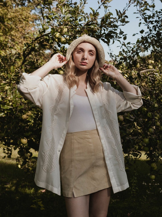 vintage suede mini skirt, tan micro skirt, boho su
