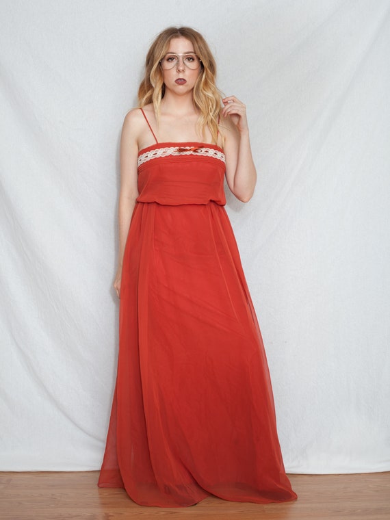 orange frock for ladies
