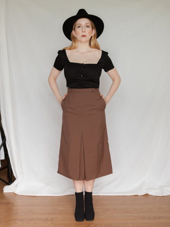 mid length skirts 80s