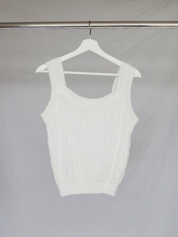 white knit tank top