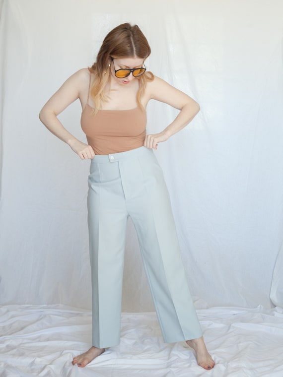 light blue cigarette pants