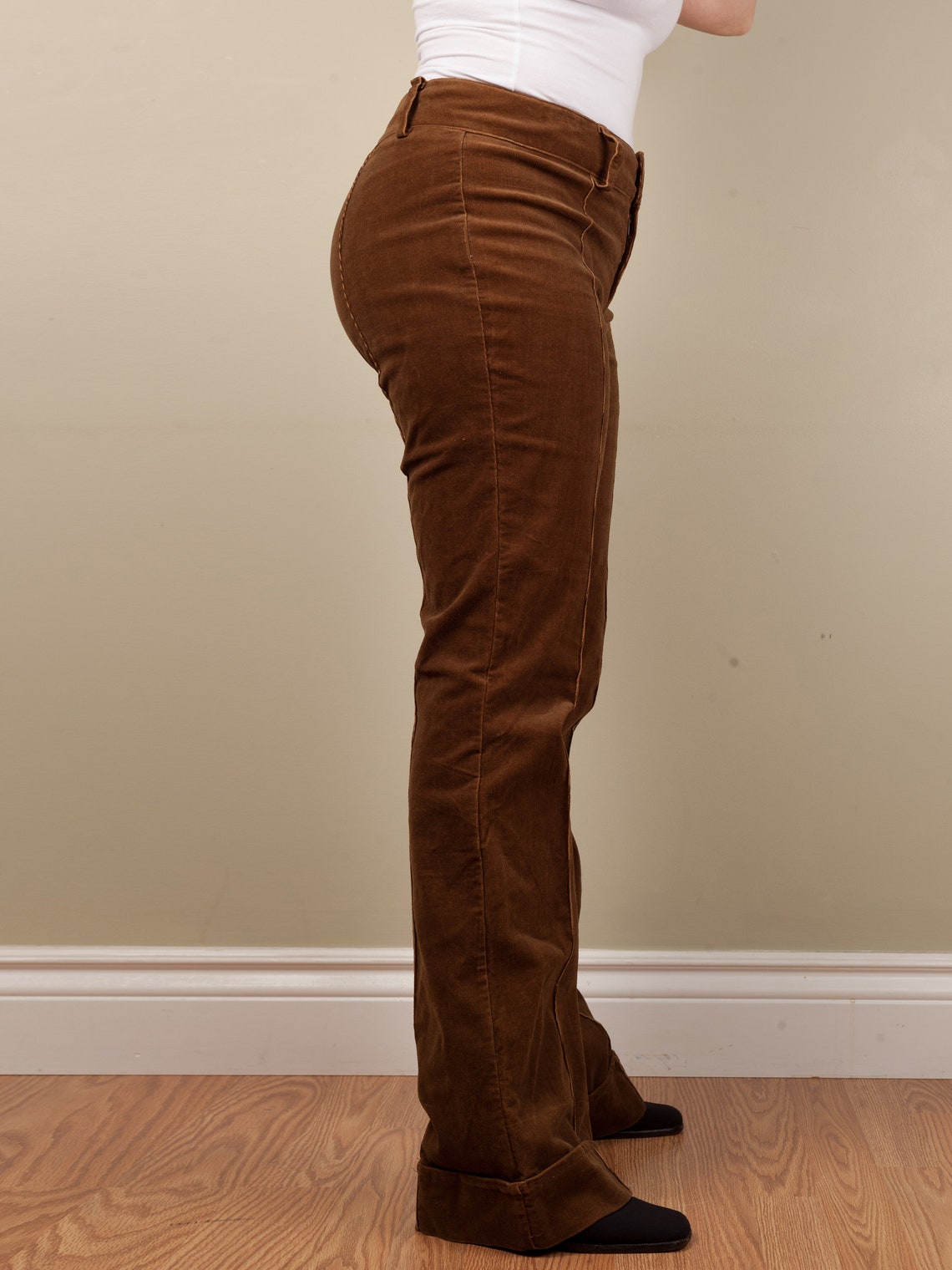 low rise corduroy pants