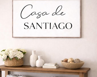 Casa De Sign, Family Sign, Home Sign, Family Decor, Living Room Decor, Farmhouse Sign, Spanish Sign, Familia Sign, Spanish Decor, Casa De