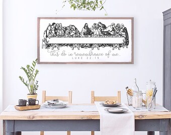 Last Supper In Wood Etsy