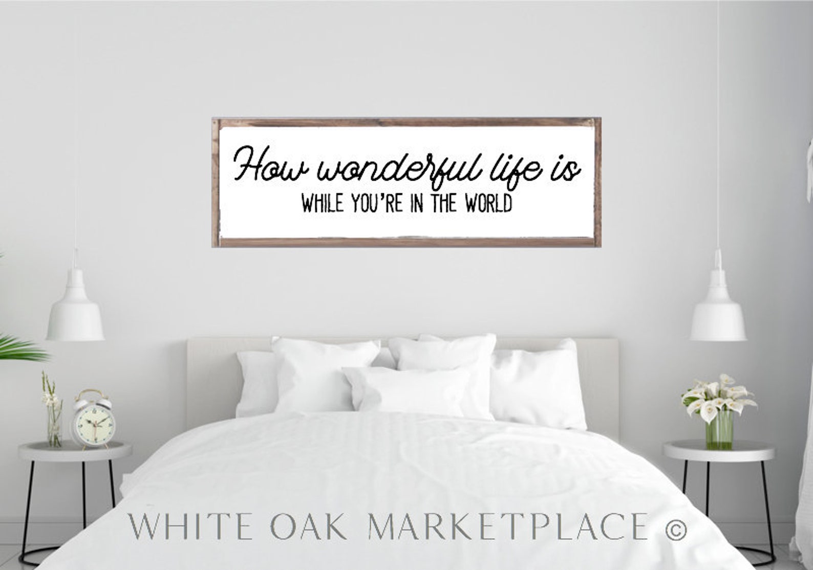 How Wonderful Life Is Above Bed Signs Above Bed Decor | Etsy