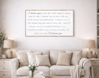 I Choose You, Couples Gift, Love Sign, Gift for Newlyweds, Wedding Gift, Anniversary Gift, Modern Farmhouse, Farmhouse Decor, Wooden Signs