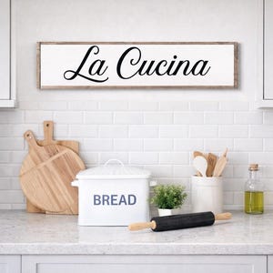 La Cucina, Italian Sign, Italian Decor, Farmhouse Kitchen, Kitchen Sign, Italian Kitchen, Italian Kitchen Sign, La Cucina Sign, Wooden Sign