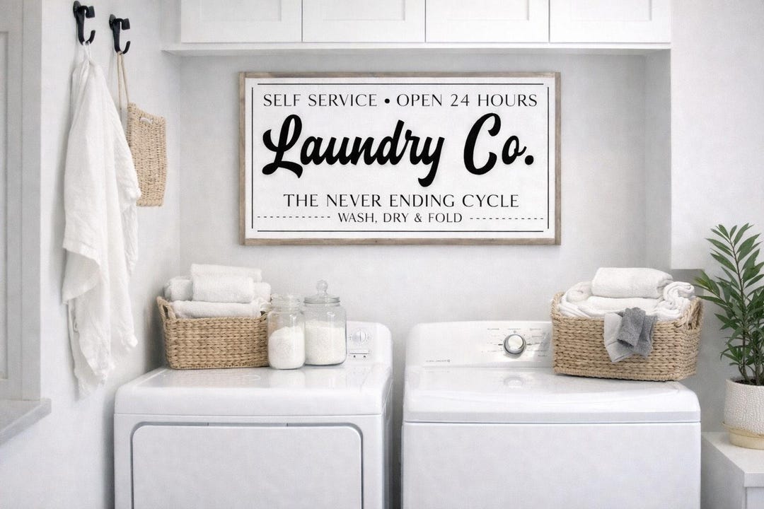Laundry Sign, Laundry Co, Laundry Company Sign, Laundry Room Decor ...