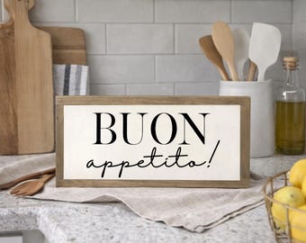 Buon Appetito Sign, Italian Sign, Italian Decor, Farmhouse Kitchen, Kitchen Sign, Italian Kitchen, Italian Kitchen Sign, Cucina Sign