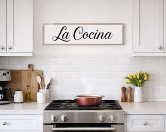 La Cocina, Spanish Sign, Spanish Decor, Farmhouse Kitchen, Kitchen Sign, Spanish Kitchen, Spanish Kitchen Sign, La Cocina Sign, Wooden Sign