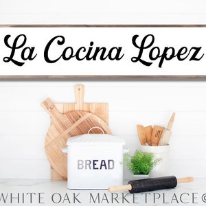 La Cocina, Spanish Sign, Spanish Decor, Last Name Sign, Spanish Kitchen, Spanish Kitchen Sign, La Cocina Sign, Wooden Sign, Personalized