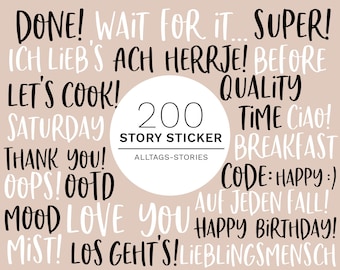 200 TEXT STORY STICKER - Basic Collection - Instagram Story Sticker (Variant A)