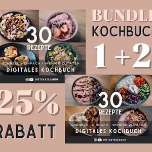 BUNDLE 25% Rabatt Digitales Kochbuch Nr. 1 & Nr. 2 schnelle, gesunde und proteinreiche Rezepte Bild 1