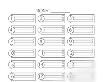 Monatsplan "Fit&Food" zum Ausdrucken - Speiseplan, Sportplan