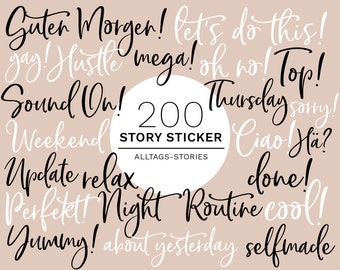 200 TEXT STORY STICKER - Basic Collection - Instagram Story Sticker (Variant B)