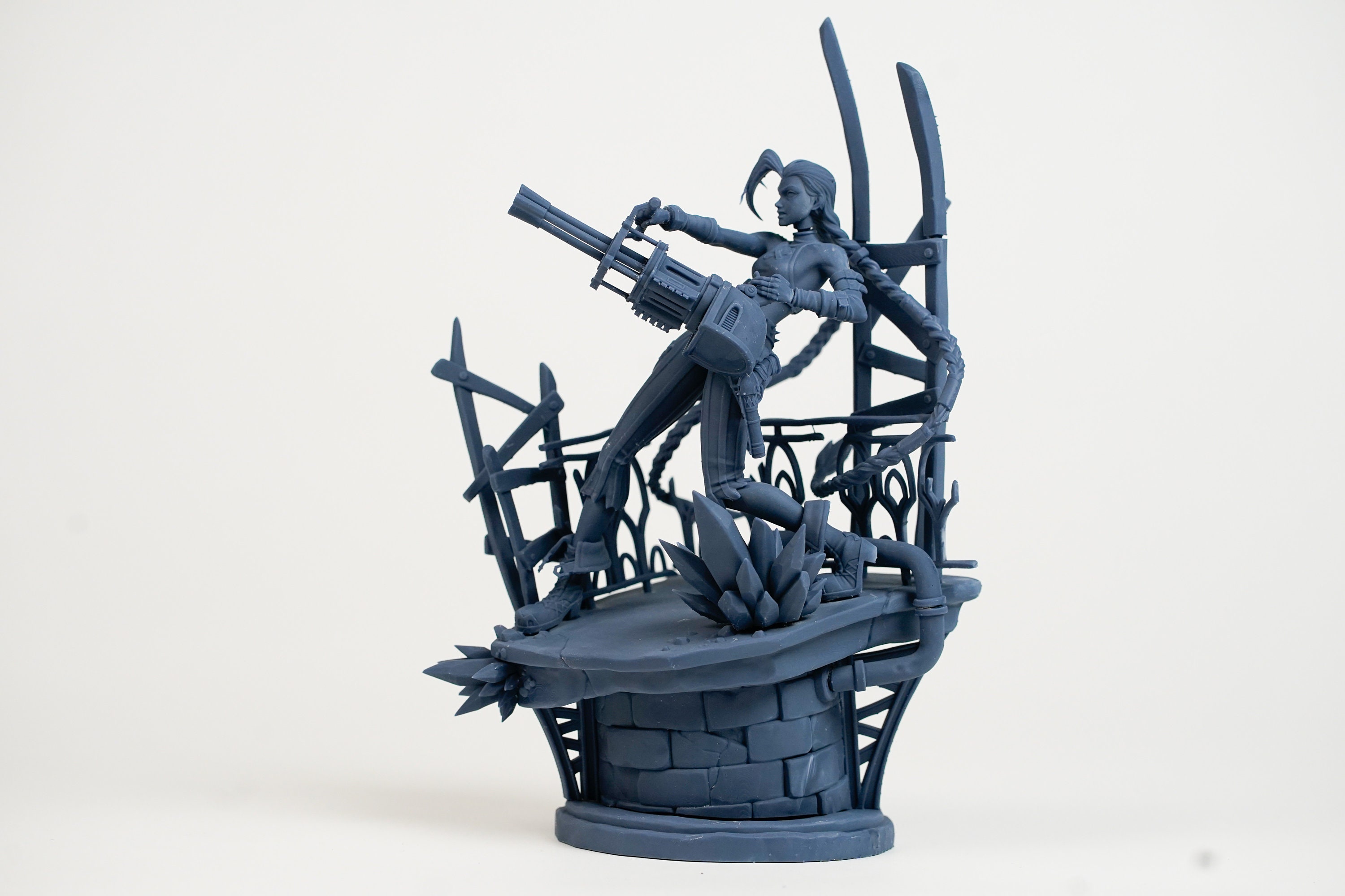 Figurine Vi & Jinx Fractured – Arcane | Résine à Peindre Collector 14K | Édition Limitée