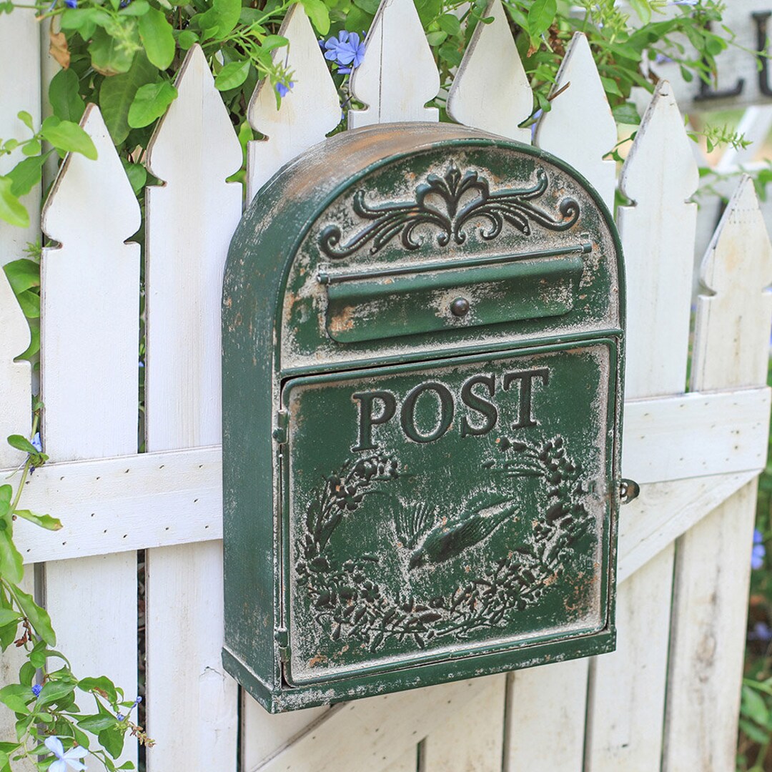 Post Box Wall Mounted, Post Mailbox, Outside Garden and Home Antique