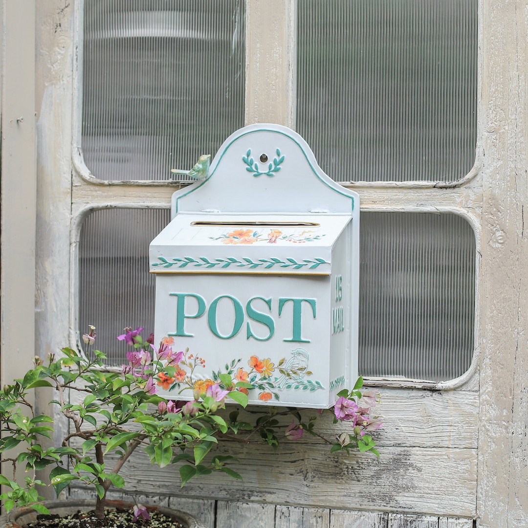 Christmas Mailbox Vintage Post Box Leaving Message Post Box Garden  Decoration Standing Mailbox Farmhouse Design