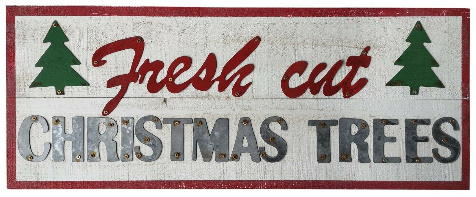 Fresh Cut Christmas Trees Wooden Xmas Wall Mounted Sign Etsy