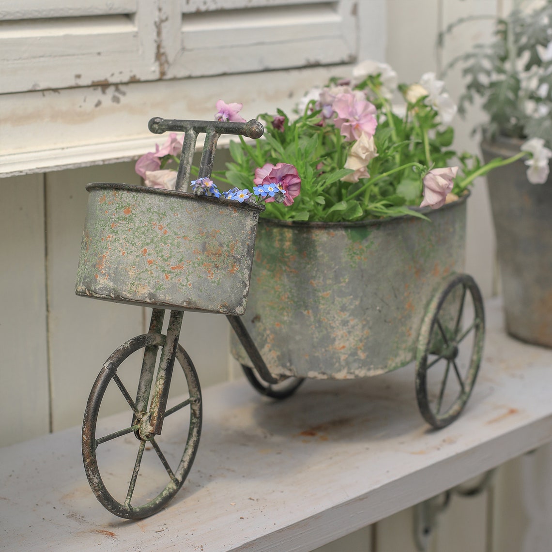 Rustic Metal Bicycle Planter Plant Pot Holder for Home and - Etsy UK