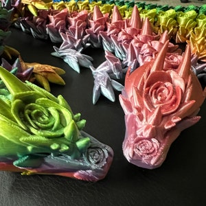 Articulated Rose Dragon Desk Toy Fidget Gift 3D Printed
