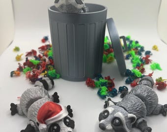 Raccoon Trash Panda With Trashcan ! 3D printed