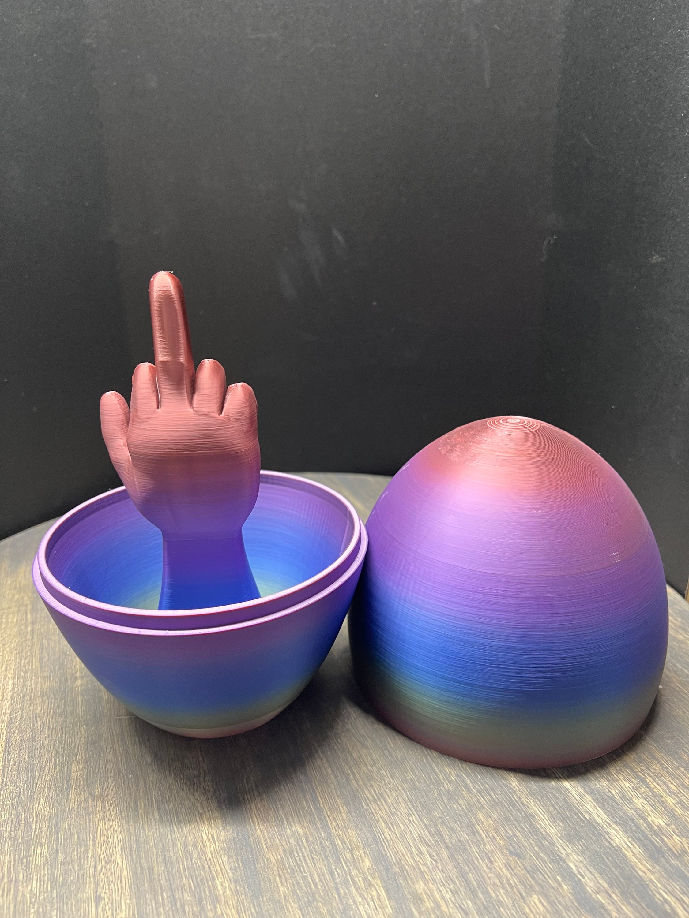 Xl surprise middle finger egg