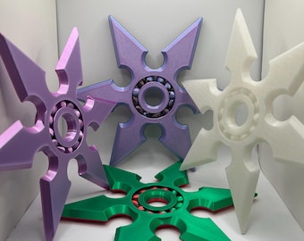 Ninja Star Fidget Spinner 3D  Printed