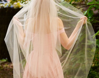 LAYLA veil, two tier veil, veil, fingertip veil, sheer veil, wedding veil, bridal veil, Made in Australia.