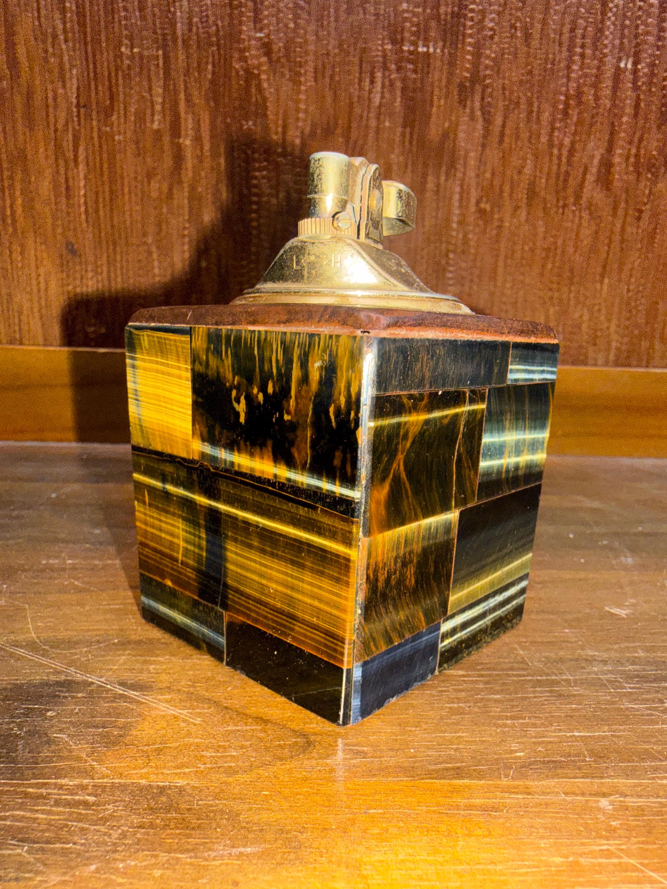 Square Table Lighter Vintage Heavy Table Lighter Cigarette Holder 2.5” Square Desk Lighter ...